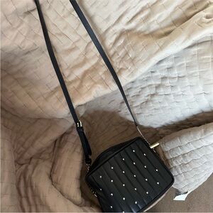 Kate spade Studded Quilted Crossbody Bag — Black